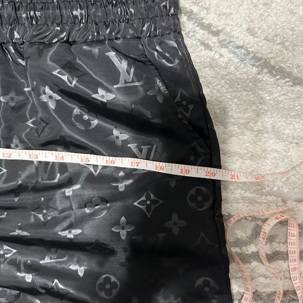 Men's Black Printed Swimming Trunks For The Pool Stylish Men's Short Size: M/L - Picture 4 of 9